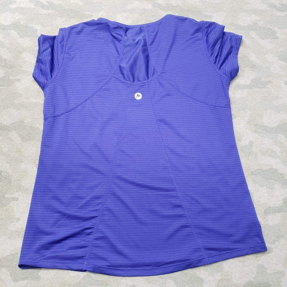 Marmot Top Womens Large Purple Pullover Short Sleeve - Picture 7 of 10